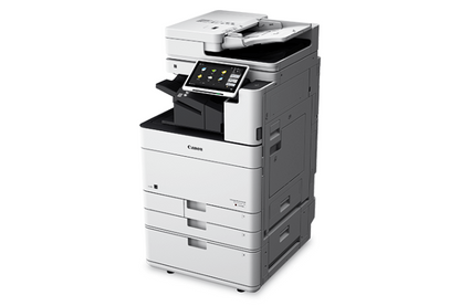 Canon C5840i colour office multifunction copier, side profile showing the paper drawers