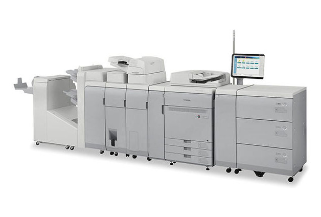 Canon C710 colour production press, control panel and touchscreen