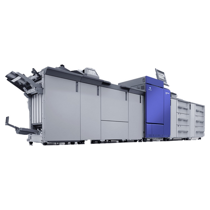 Konica Minolta C7090 colour production press, control panel and touchscreen