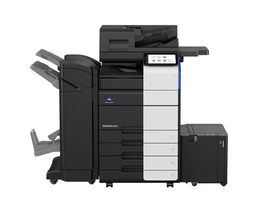 Konica Minolta C450i colour office multifunction copier, control panel and touchscreen