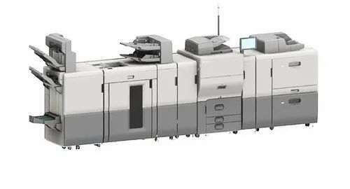 Ricoh 5310S production press, side profile showing the paper drawers