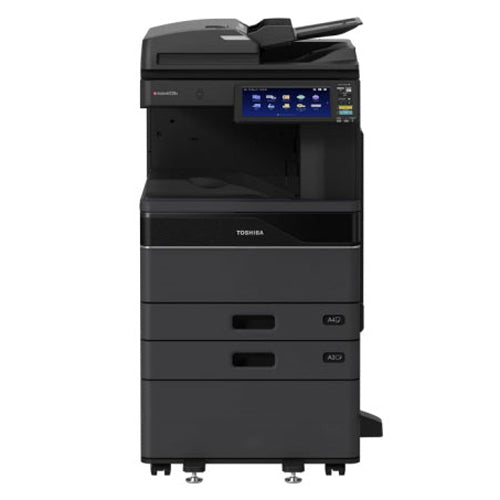 Toshiba 5525AC colour production press, side profile showing the paper drawers