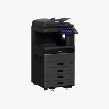 Toshiba 2520AC colour office multifunction copier, side profile showing the paper drawers