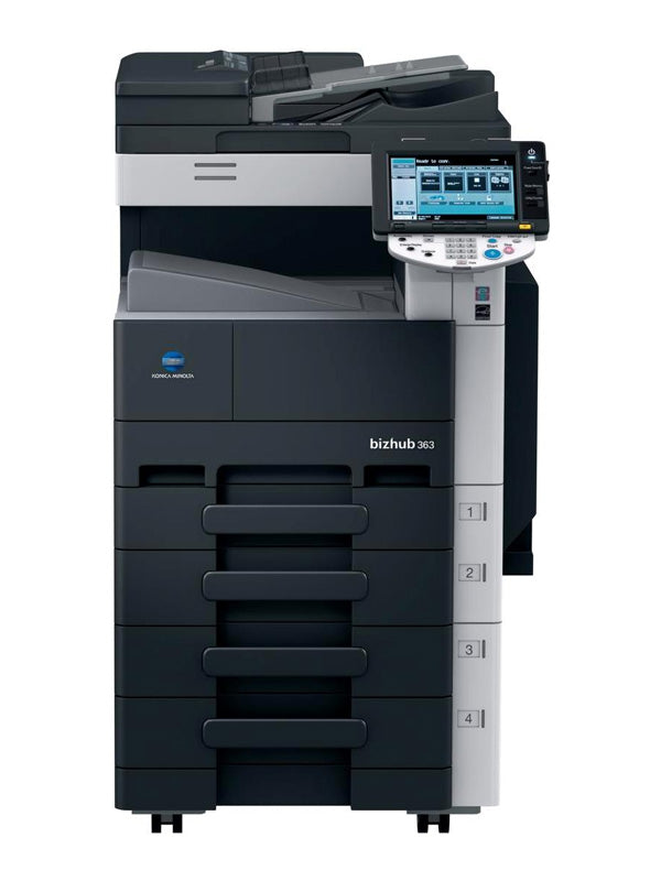 Konica Minolta 363 office multifunction copier, front view